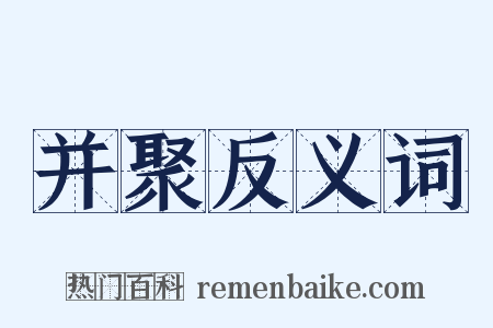 并聚反义词是什么意思的图片